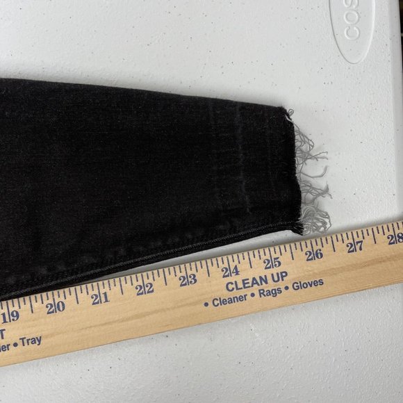 Spanx Jegging Women's Size Large Black Distressed Raw Hem Performance Stretch - Picture 11 of 13